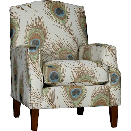 Upholstered Camel Back Chair